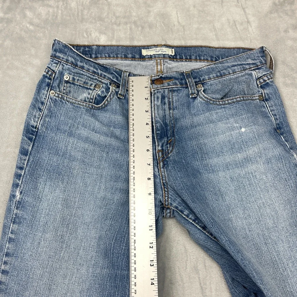 Vintage Levi's 505 Jeans Womens 10 Blue Denim Stretch Single Stitch Straight Leg